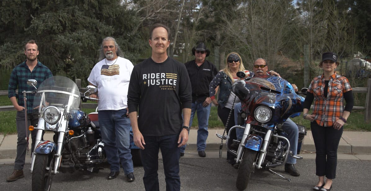 Motorcyclists gathered to share game
