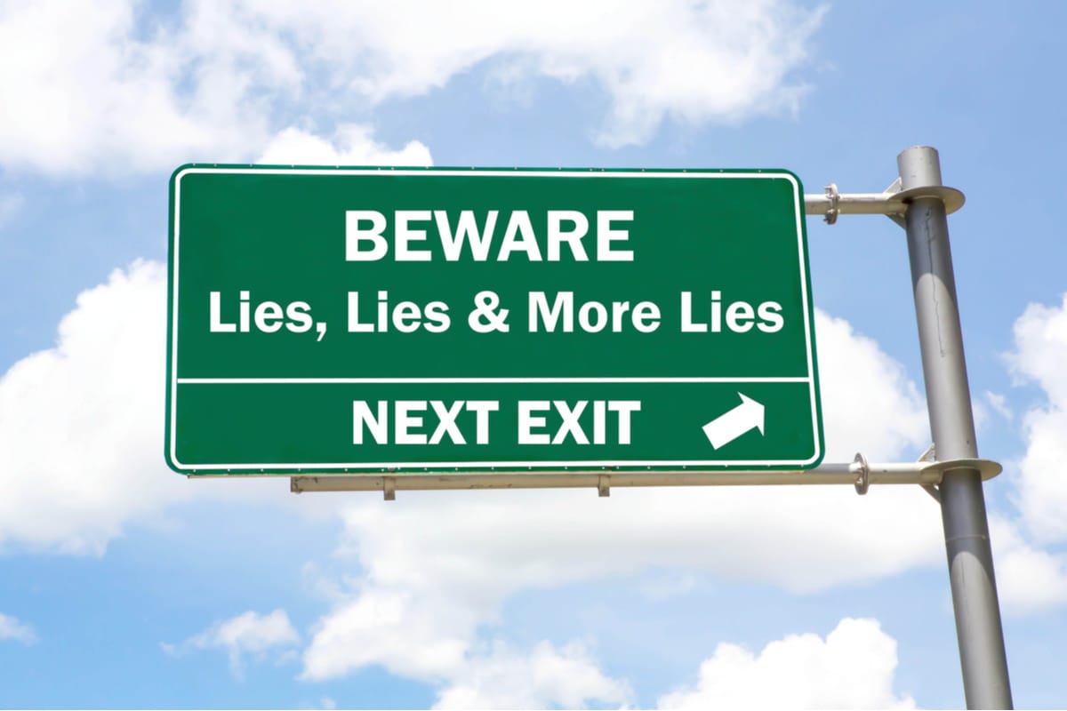 image of sign that says lies | colorado car accident attorney
