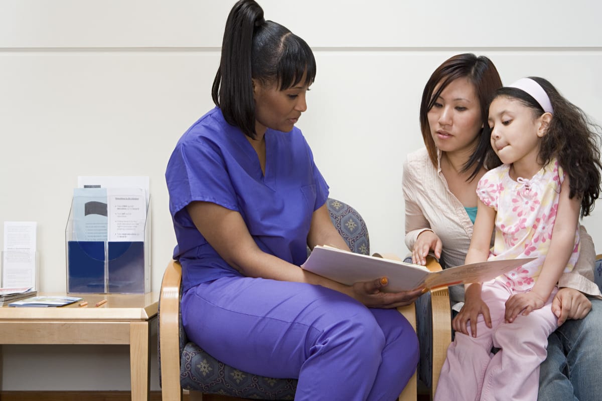 image of mom and kid at hospital | denver accident lawyers